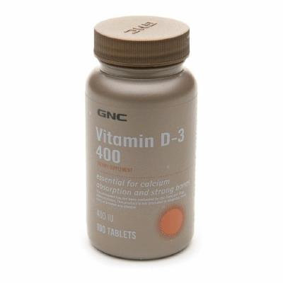GNC Vitamin D-3 400 IU 100 Tablets