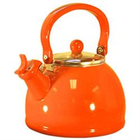 Reston Lloyd 60500 Orange - Whistling Tea Kettle with Glass Lid