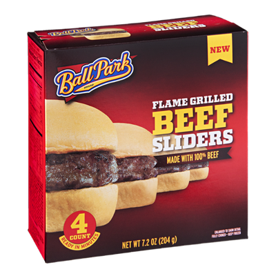 Ball Park Beef Sliders Flame Grilled - 4 CT