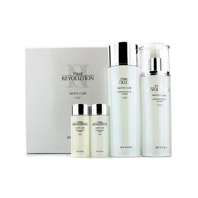 Missha Time Revolution White Cure Special Set I: Essential Toner 150Ml & 30Ml + Radiance Lotion 130Ml & 30Ml 4Pcs