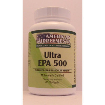 Ultra EPA 500 No Chinese Ingredients American Supplements 60 Softgel