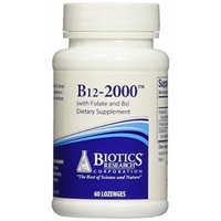 Biotics Research - B12-2000 with Folic Acid and B6 - 60 Lozenges