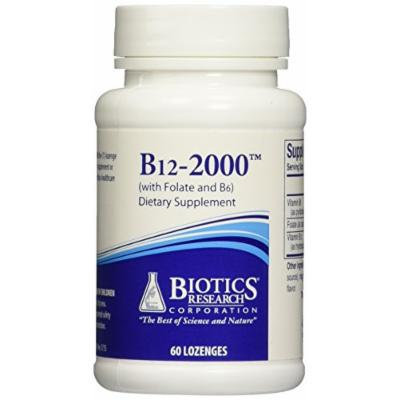 Biotics Research - B12-2000 with Folic Acid and B6 - 60 Lozenges