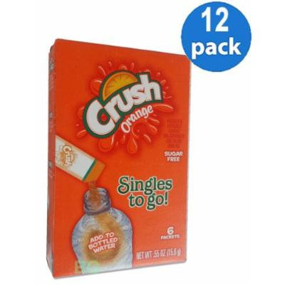 CRUSH Orange Sugar Free Natural Flavors Soft Drink Mix 6 Packets In Each Box (12 Pack)... GL
