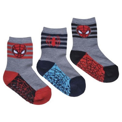 License Spider-Man Toddler Boys' 3-Pack Crew Sock - Grey