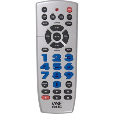 One For All CURC4110 UNIVERSAL REMOTE 4 DEVICE BIG BUTTON