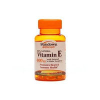 Sundown Naturals Vitamin E with Natural d-Alpha Tocopheryl, 400 IU 100 softgels