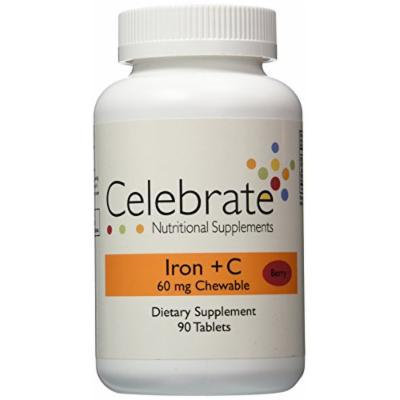 Celebrate Iron + C 60 mg chewable Berry - 90 count