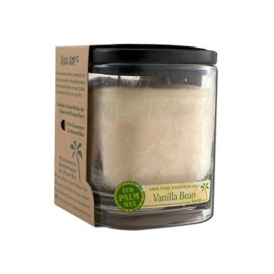 Eco Palm Square Jar, Vanilla Bean Cream 8 oz by Aloha Bay