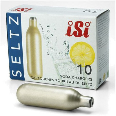 iSi 10-Pack Soda Seltzer Chargers Gold 089