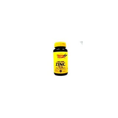 Natural Wealth Chelated Zinc 50 mg, 100 Caplets