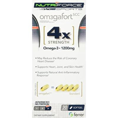 Nutriforce Sports Omega-Fort 4x Omega Supplement, 30 Count