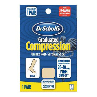 Dr. Scholl's Firm Graduated Compression Post-Surgical Sock 3XL