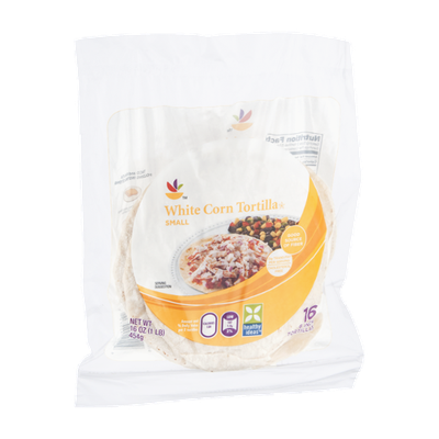 Ahold White Corn Tortillas Small - 16 CT