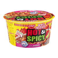 Nissin Bowl Noodles Hot & Spicy With Shrimp