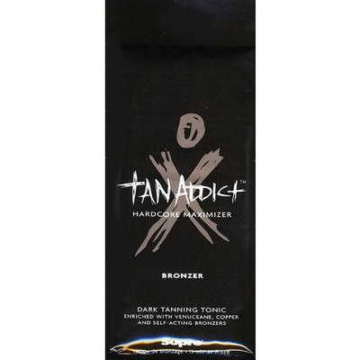 Astrodeals Tan Addict, Tanning Lotion, Hardcore Maximizer, Bronzer, Ultra Dark, Tanning Tonic, , 4 , Packets, of ,TAN ADDICT, Possible, from, Tanning, Beds, Each, Packett, has, About, 15 Ml, .57 Fluid Ounce, Upc 676280001114