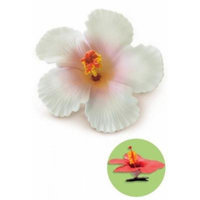 Hibiscus Clip Foam Flower - White