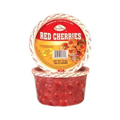 Paradise Red Cherries, Whole, 8 Ounce Tubs (Pack of 4)