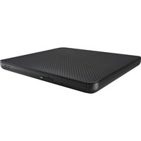 LG - Ultra Slim 8x Max. DVD Write Speed External USB DVD±RW/CD-RW Drive - Black
