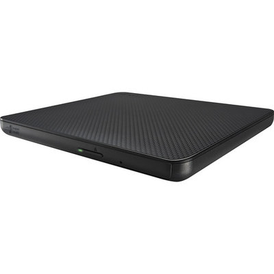 LG - Ultra Slim 8x Max. DVD Write Speed External USB DVD±RW/CD-RW Drive - Black