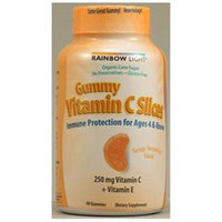 Rainbow Light Nutritional Systems Rainbow Light Gummy Vitamin C Slices, Tangy Tangerine, Orange