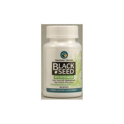 Amazing Herbs Black Seed with Bitter Melon - 100 Capsules