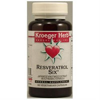 Kroeger Herbs - Resveratrol Six - 60 Vegetarian Capsules