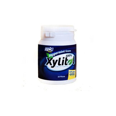 Epic Dental Peppermint Gum Xylitol Sweetened 50 Count