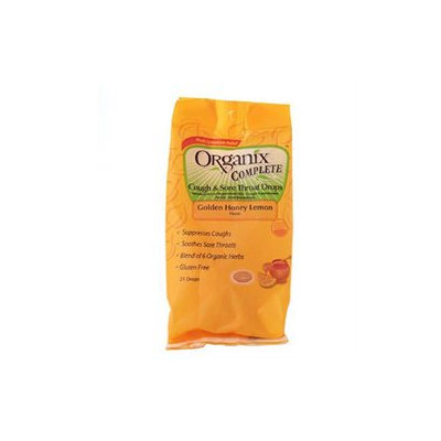 Organix Complete Cough & Sore Throat Drops Golden Honey Lemon