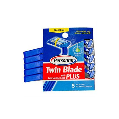 Personna Disposable Razors with Lubricating Strip Twin Blade Plus 5 Pack