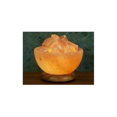 Himalayan Salt Bowl Lamp with Stones
