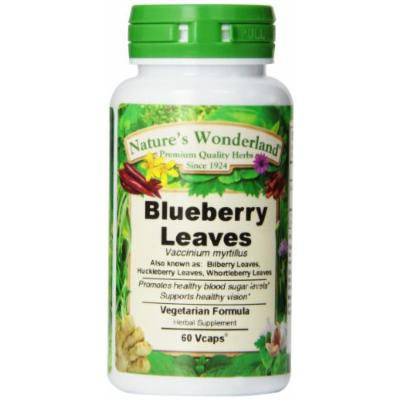 Nature's Wonderland Blueberry Leaves Herbal Supplement Capsules, 525 mg, 60 Count Bottles