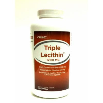 GNC Triple Lecithin 1200 mg 180 Softgels (1 Bottle)
