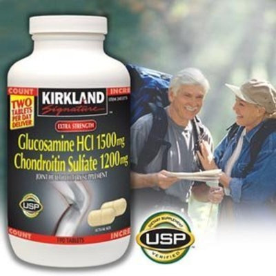 Kirkland Signature Extra Strength Glucosamine / Chondroitin 220 Tablets Each (Pack of 2)