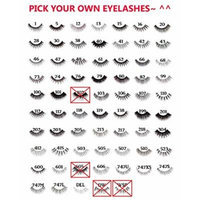 10 Pairs of Red Cherry 100% Human Hair False Eyelashes