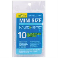 Ad-Tech 443561 Multi Temp Mini Glue Sticks-4 in. x .28 in. 10-Pkg