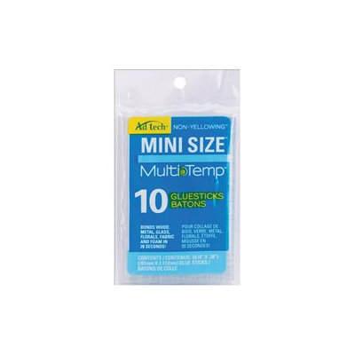 Ad-Tech 443561 Multi Temp Mini Glue Sticks-4 in. x .28 in. 10-Pkg