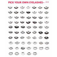 25 Pairs of Red Cherry 100% Human Hair False Eyelashes