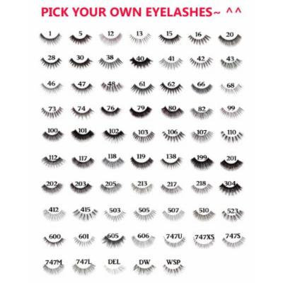 25 Pairs of Red Cherry 100% Human Hair False Eyelashes