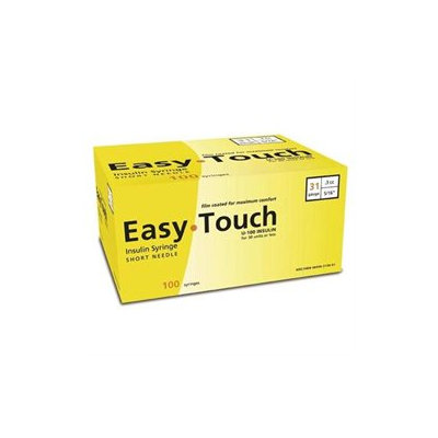 EASY TOUCH INSULIN SYRINGE 31G 3CC YELLOW 516 100CS