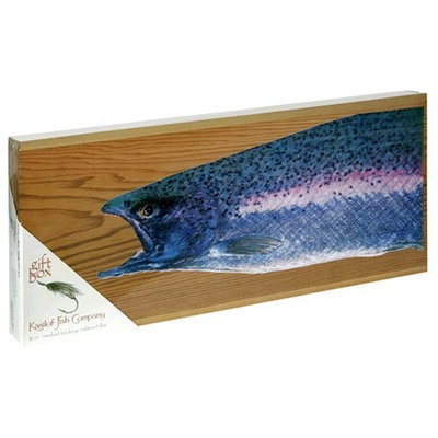 Kasilof Fish Company Wild Alaskan Smoked Sockeye Salmon, 16-Ounce Fillet in Cedar Gift Box