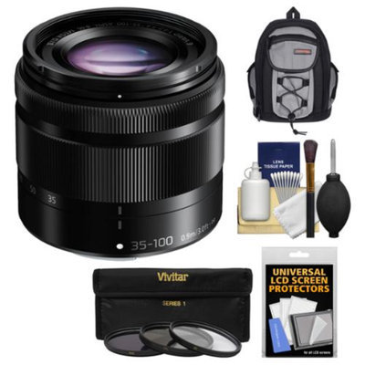 Panasonic Lumix G Vario 35-100mm f/4.0-5.6 OIS Zoom Lens with Case + 3 UV/CPL/ND8 Filters Kit for Galaxy NX, NX30, NX300, NX2000, NX3000 Cameras
