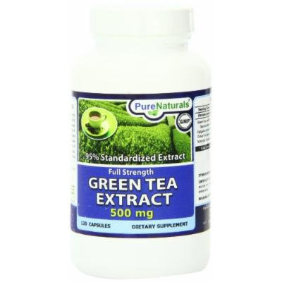 Pure Naturals Green Tea Extract Fat Burner Capsules, 500 mg, 120 Count