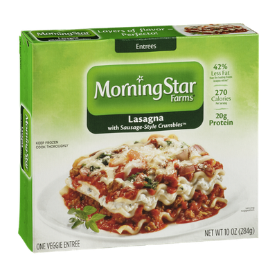 MorningStar Farms Lasagna Entree with Sausage-Style Crumbles