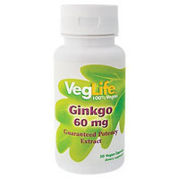 VegLife Ginkgo - 60 mg - 50 Vegan Capsules