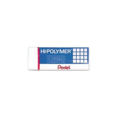 PENTEL OF AMERICA LTD Super Hi-Polymer Eraser, Small, Nonabrasive, White