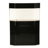 Advance Aqua Tanks Clear For Life Flat Back Hexagon Aquarium Sapphire Blue, Size: 125-Gal (60W x 18D x 24H in.)