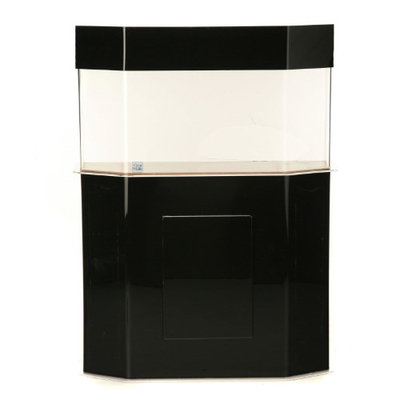 Advance Aqua Tanks Clear For Life Flat Back Hexagon Aquarium Sapphire Blue, Size: 125-Gal (60W x 18D x 24H in.)