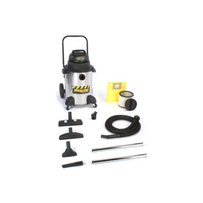 Shop-Vac 9252310 10 Gallon 6.25 Peak HP Stainless Steel Industrial Super Quiet Wet/Dry Vacuum with Dolly