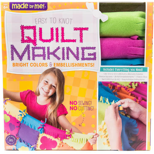 Made By Me Fleece Knotted Quilt Making Kit by Horizon Group USA